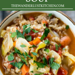Cabbage Roll Soup Recipe Pin