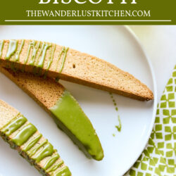 Easy Matcha Biscotti Recipe Pin