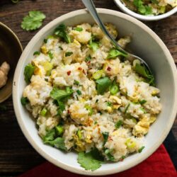 Easy Thai Fried Rice in a bowl.