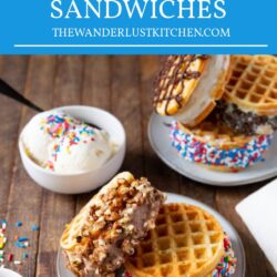 Homemade Waffle Ice Cream Sandwiches Recipe Pin