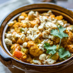 Jaipur vegetables in a pot.