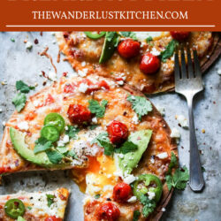Loaded Tortilla Breakfast Pizza Recipe Pin