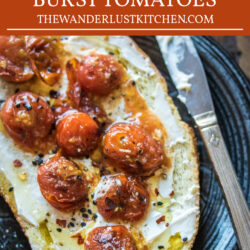 Mascarpone Toast with Burst Tomatoes Recipe Pin