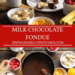 Milk Chocolate Fondue Recipe Pin