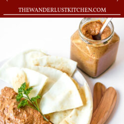 Muhammara Dip Recipe (Red Pepper Walnut Dip) Pin