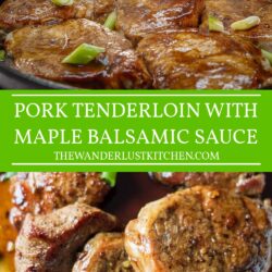 Easy Pork Tenderloin with Maple-Balsamic Sauce Recipe Pin