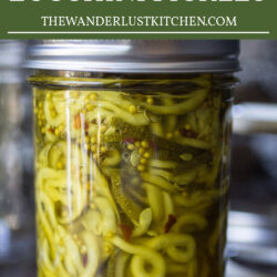 Refrigerator Zucchini Pickles Recipe Pin