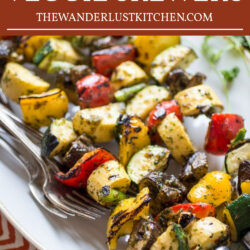 Spicy Grilled Veggie Skewers Recipe Pin